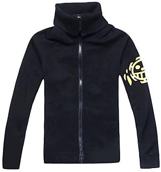 One Piece Doctor Trafalgar Law Black Cosplay Hoodie , Male , S