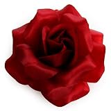 Sara Monica Flower Hair Clip and Pin Rose_Red