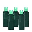Set of 50 Commercial Grade Green LED Wide Angle Christmas Lights - Green Wire
