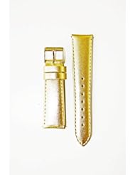 16mm GOLD Quick-Release Metallic Watchband for Michele Style