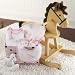 Rockabye Baby Rocking Horse with Plush Toy & Layette Gift Set (Pink)