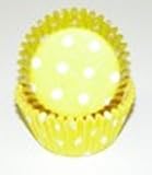 Yellow Polka Dot Mini Size Cupcake Liners Baking Cups 100 count