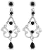 Platinum Overlay Sterling Silver Sapphire Chandelier Earrings