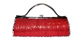 Mandarini Red Sequin Leopard Print Hardbody Clutch or Evening Bag -- SwankySwans