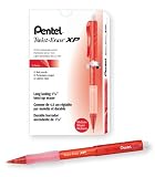 Pentel Twist Erase EXPRESS Automatic Pencil, 0.7mm Lead Size, Red Barrel, Box of 12 (QE417B)