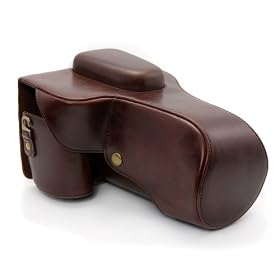 Protective Camera Case Bag Cover Protector for Canon EOS 60D DSLR Camera 18-200mm lens (Max) / 18-135mm lens / 18-55mm lens and Vintage Design With Tripod Mount Hole Soft Layer Coffee