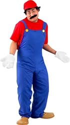 Adult's Super Mario Halloween Costume (Size: X-Large 46-48)