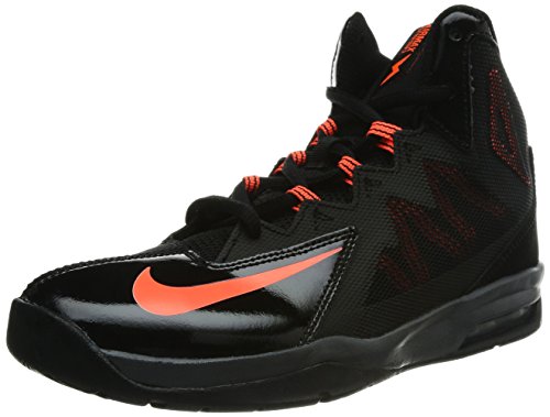 Boy's Nike Air Max Stutter Step Basketball Shoe Black/Grey/Orange Size 6 M US