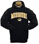 Missouri Tigers Mascot One Hooded Sweatshirt (Black, X-Large)