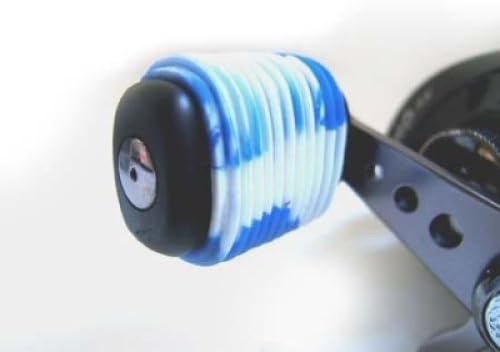 Reel Grip 1149 Reel Handle Cover, Blue and White Tie Dye Finish by Reel Grip