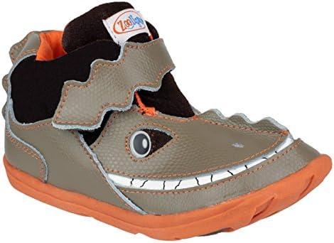 Zooligans Zoo Deano The Dinosaur Boys Shoes (5 US Toddler) (Brown)