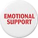 Emotional Support 2.25â€ Large Button Pin Service Dog Animal Therapy Medical