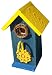 Funky Randy Birdhouse 13" - Sunflower Hook Blue Yellow Usable Freestanding Birdhouse R-139