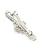Women's Rhinestone Metal Hair Barrette Clip Hair Pin Antique Silver IMB2139