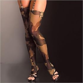 Camouflage collection, Micro jacket, Babydoll, Sleepwear Teddy, Bra, Garterbelt, Chemise and G-string.