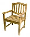 Ambientehome 62362 Stuhl O-Line mit Armlehne, Teak