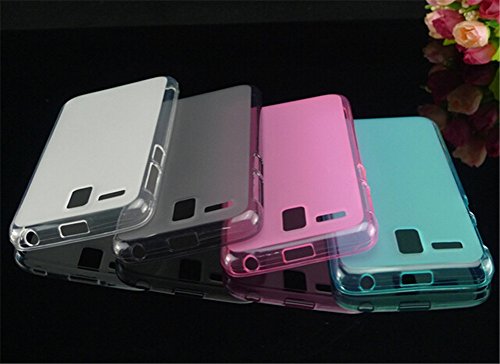 Tip-top® Lenovoa8 A808t A806 Protective Case Transparent Soft Silicone TPU Back Cover Case for Lenovoa806 A808t A8(1pc White+1pc Bule+1pc Red+1pc Gray)