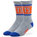 MLB New York Mets Men's Calgary '47 Sport Casual Dress Crew Socks, 1-Pack, Slate Gray Heather, Large,Slate Gray Heather