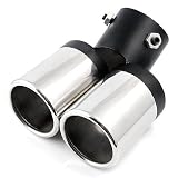 Universal Racing Sport Turbo 304 Stainless Steel Polished Outlet Double Dual Tailpipe... by Astra Security