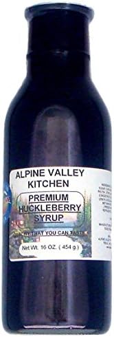 Huckleberry Syrup (16 oz). Made in Montana. (2 Pack)