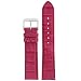 Watch Band Crocodile Grain Pink Leather Padded Strap 26 millimeter