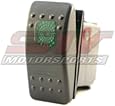 Green Rocker Switch ON-ON-OFF 20A 12V LED Light 3 Positions