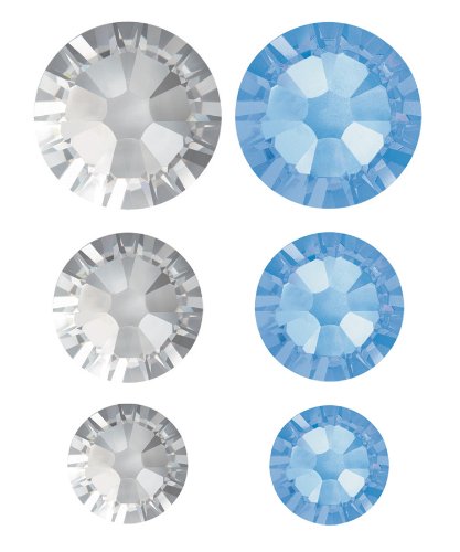 Swarovski 90 Piece FlatBack Crystals Value Pack,  Light Sapphire by Create Your Style