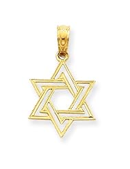 14k Gold Jewish Star of David Pendant