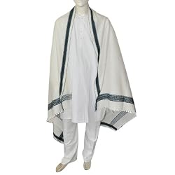 Mens Prayer Shawls Accessories Tribal Design Wrap Dress in Wool