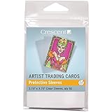 Crescent Protective Sleeves for Artist Trading Cards, Pack of 10