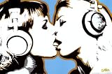 (24x36) Steez (Girls Kissing) Art Poster Print