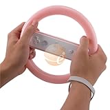 Premium Pink Controller Steering Wheel for Nintendo Wii by eForCity