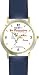 Habit 1 - Be Proactive (English Text) - DELUXE TWO-TONE WATCH from THE 7 HABITS - WATCH COLLECTION BY WATCHBUDDY&reg; - Arabic Numbers - Blue Leather Strap-Size-Large ( Men's Size or Jumbo Women's Size )