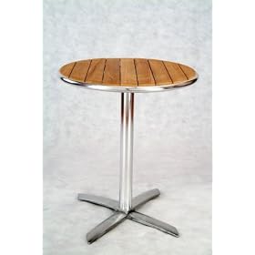 Cafe Table (Silver Light Brown) (28.35H x 23.62W x 23.62D)
