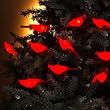 Set of 10 Festive Red Cardinal Bird Novelty Christmas Lights - Green Wire