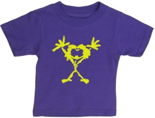 Yaya Rocks Unisex Baby Pearl Jam Alive Yellow Logo Purple S/S T-Shirt 4T