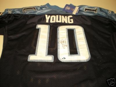 Vince Young Autographed Tennessee Titans Authentic Reebok Jersey
