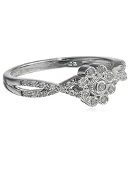 Sterling Silver Diamond 0.15cttw Vintage Ring