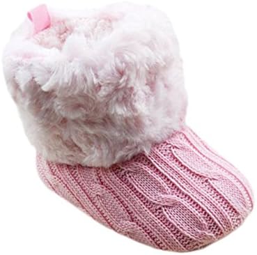 Floomer Toddler Infant Girl's Knit Fleece Soft Sole Short Snow Boot