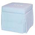 Kids Personalized Storage Ottoman- Pickwick Blue