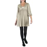 Juniors' Xhilaration Bishop Sleeve Dress - Gold