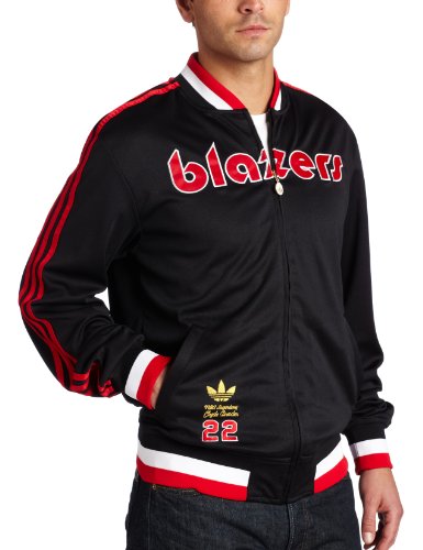NBA Men's Portland Trail Blazers Clyde Drexler Originals Legendary Retired Player Jacket (Black, X-Large)