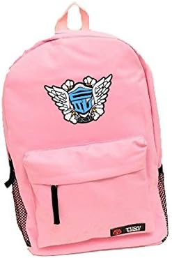 Xingdi Kpop Idol Girls' Generation Logo Canvas Backpack School Shoulder Bags (Pink)