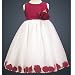 LITO Special Occasion WHITE RED Petal Wedding Flower Girls Dress 2T-12