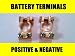 Solid Metal Battery Terminals Batteries Positive Negative