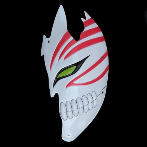 Melody masquerade cosplay mask - half face death mask -Bleach Kurosaki Ichigo Mask (White)