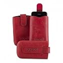 bugatti Ledertasche SlimCase Unique passend f&uuml;r LG Electronics KE970 Shine, rot (red) / chilli, Leder Tasche