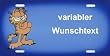 Schild mit Wunschtext