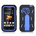 Aimo Wireless SAMM830PCMX202S Guerilla Armor Hybrid Case with Kickstand for Samsung Galaxy Rush M830 - Retail Packaging - Black/Blue