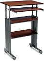 Safco 1929CY Adjustable Height Stand-Up Workstation, 29w x 19-3/4d x 49h, Cherry PVC Top